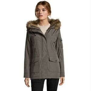 S13 Women's Adirondack Faux Fur Lined Hooded Zip Winter Parka Size XS
